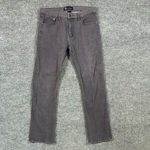 Kayden.K Mens Straight Leg‎ Jeans Size 34x32 Gray Denim Cotton Stretch Low Rise